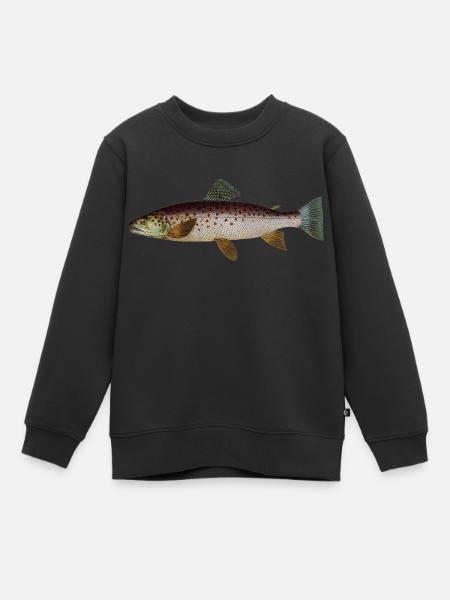Forelle - Kinder Premium Organic Sweatshirt - Schwarz