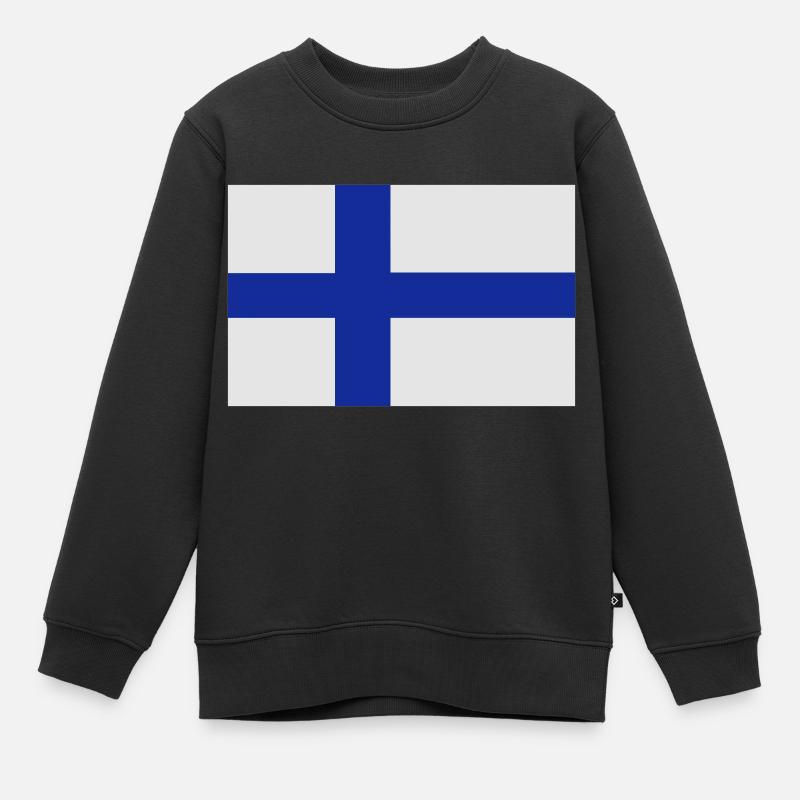 Finlande - Sweat Premium enfant bio - noir