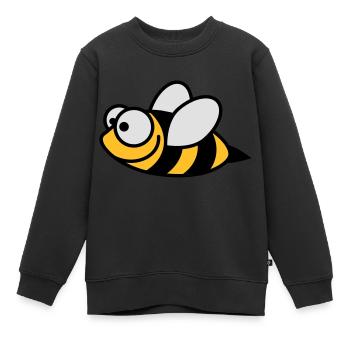 bienchen_3c - Kinder Premium Organic Sweatshirt - Schwarz - Vorne - AI Model Kid Female (0cm)