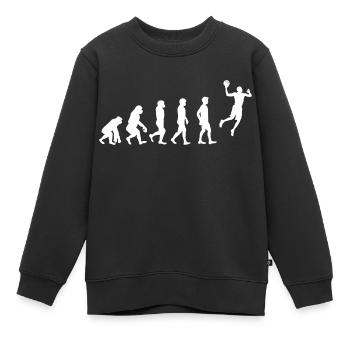 Basketball Evolution! - Kinder Premium Organic Sweatshirt - Schwarz - Vorne - AI Model Kid Female (0cm)