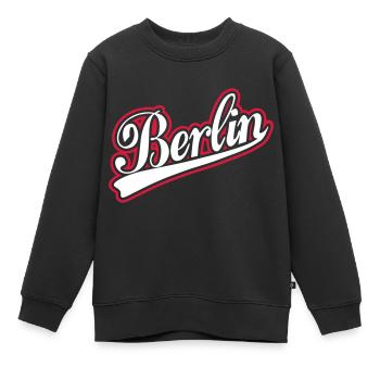 Berlin - Kinder Premium Organic Sweatshirt - Schwarz - Vorne - AI Model Kid Female (0cm)