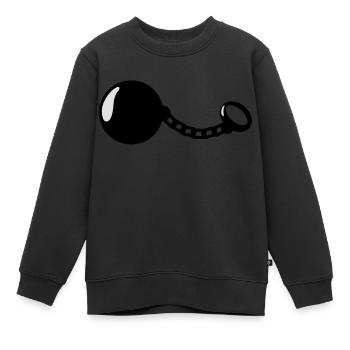 Prison Ball - Sweat Premium enfant bio - noir - Devant - AI Model Kid Female (0cm)