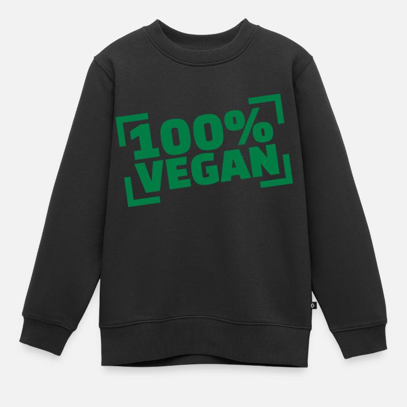Vegan - Kinder Premium Organic Sweatshirt - Schwarz