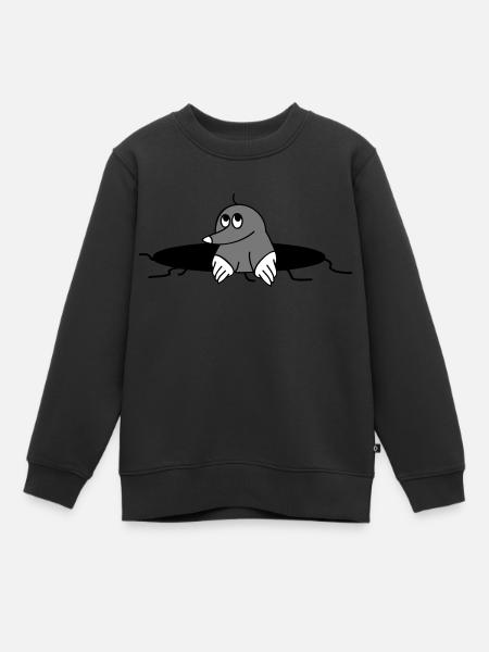 taupe drôle - Sweat Premium enfant bio - noir