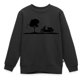 Fahrzeug - Schalbe Baum - Kinder Premium Organic Sweatshirt - Schwarz - Vorne - AI Model Kid Female (0cm)