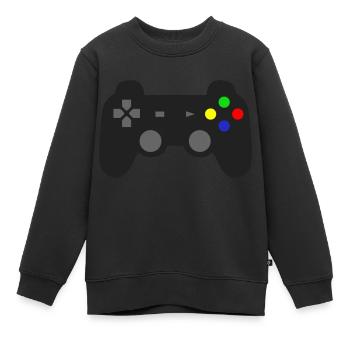 Controller - Kids Premium Organic Sweatshirt - black - Front - AI Model Kid Female (0cm)