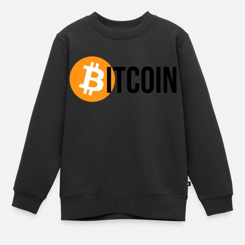 bitcoin - Sweat Premium enfant bio - noir