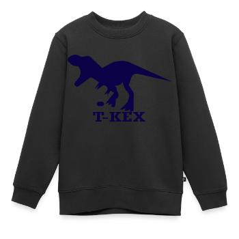 Dinosaure Dino - Sweat Premium enfant bio - noir - Devant - AI Model Kid Female (0cm)