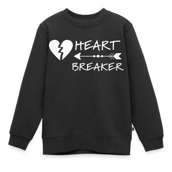 Herzbrecher für Kinder oder Kleinkinder, Herzbrecher - Kinder Premium Organic Sweatshirt - Schwarz - Vorne - AI Model Kid Female (0cm)