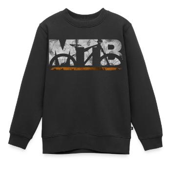 VTT Vélo Used Look - Sweat Premium enfant bio - noir - Devant - AI Model Kid Female (0cm)