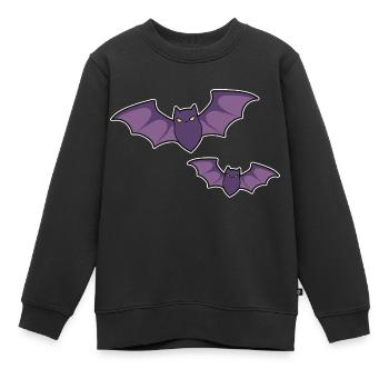 Bats - Kids Premium Organic Sweatshirt - black - Front - AI Model Kid Female (0cm)