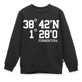 Formentera Balearen Urlaub Insel Geschenk - Kinder Premium Organic Sweatshirt - Schwarz - Vorne - AI Model Kid Female (0cm)
