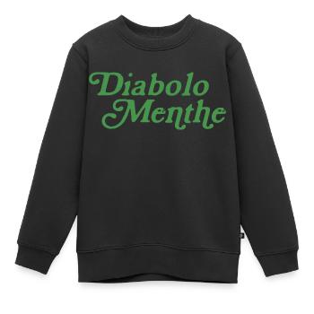 Diabolo menthe - Sweat Premium enfant bio - noir - Devant - AI Model Kid Female (0cm)