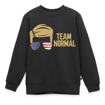 Équipe Normale - Sweat Premium enfant bio - noir - Devant - AI Model Kid Female (0cm)