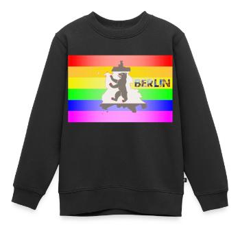 CSD Berlin Gay Pride - Sweat Premium enfant bio - noir - Devant - AI Model Kid Female (0cm)