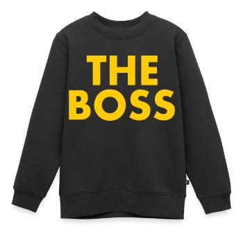 The boss - Sweat Premium enfant bio - noir - Devant - AI Model Kid Female (0cm)