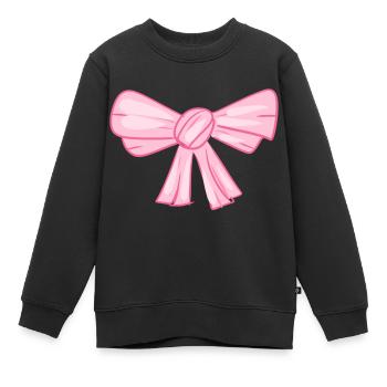 symbole de ruban rose mouche - Sweat Premium enfant bio - noir - Devant - AI Model Kid Female (0cm)