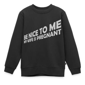 ma femme est enceinte - Sweat Premium enfant bio - noir - Devant - AI Model Kid Female (0cm)