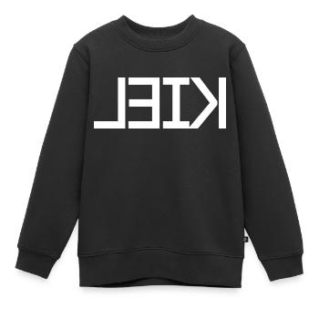 Kiel - seitenverkehrt - Kinder Premium Organic Sweatshirt - Schwarz - Vorne - AI Model Kid Female (0cm)