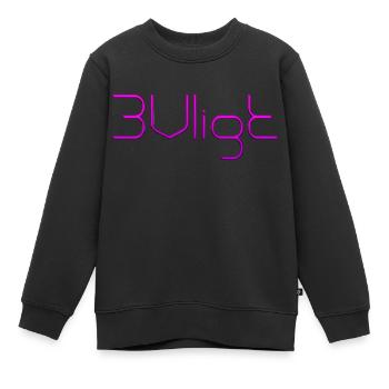 sms chat language fortifications english three 3 three - Kids Premium Organic Sweatshirt - black - Front - AI Model Kid Female (0cm)