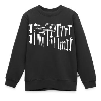 Werkzeug - Kinder Premium Organic Sweatshirt - Schwarz - Vorne - AI Model Kid Female (0cm)