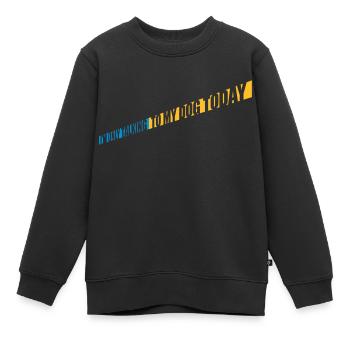 only talking to dog - Kids Premium Organic Sweatshirt - black - Front - AI Model Kid Female (0cm)