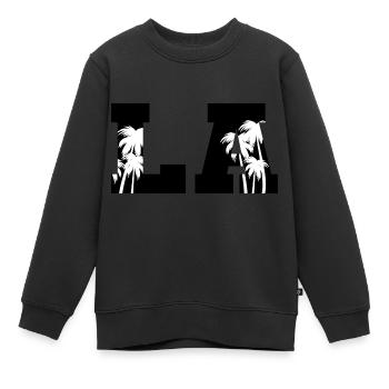 LA Palmen Los Angeles - Kinder Premium Organic Sweatshirt - Schwarz - Vorne - AI Model Kid Female (0cm)