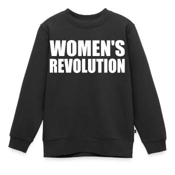 Womens revolution - Kinder Premium Organic Sweatshirt - Schwarz - Vorne - AI Model Kid Female (0cm)