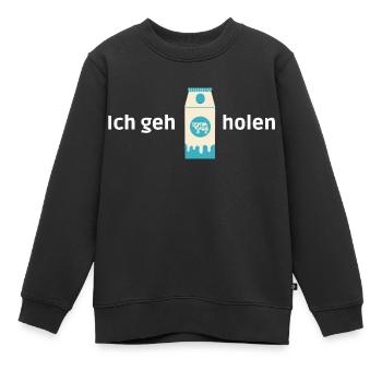 Milch holen - Kinder Premium Organic Sweatshirt - Schwarz - Vorne - AI Model Kid Female (0cm)
