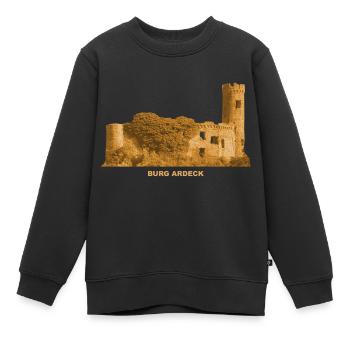 Ardeck Burg Ruine Holzheim Rheinland-Pfalz - Kinder Premium Organic Sweatshirt - Schwarz - Vorne - AI Model Kid Female (0cm)