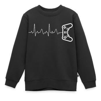 Gaming Gaming PS Console 5 Heartbeat Gamer - Sweat Premium enfant bio - noir - Devant - AI Model Kid Female (0cm)