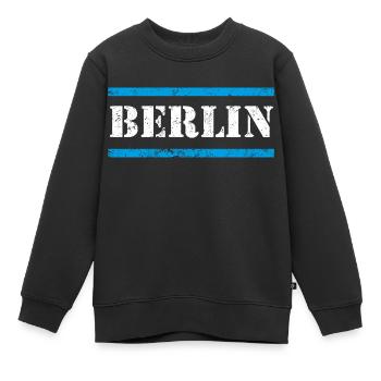 Berlin Vintage - Sweat Premium enfant bio - noir - Devant - AI Model Kid Female (0cm)