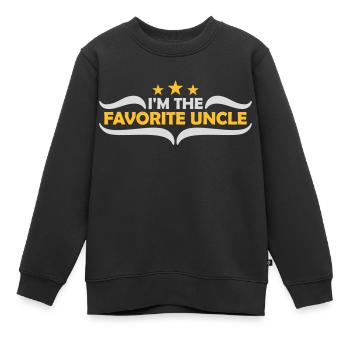 im the favorite uncle - Kinder Premium Organic Sweatshirt - Schwarz - Vorne - AI Model Kid Female (0cm)