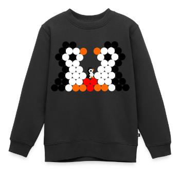 Pinguinfamilie - Kinder Premium Organic Sweatshirt - Schwarz - Vorne - AI Model Kid Female (0cm)