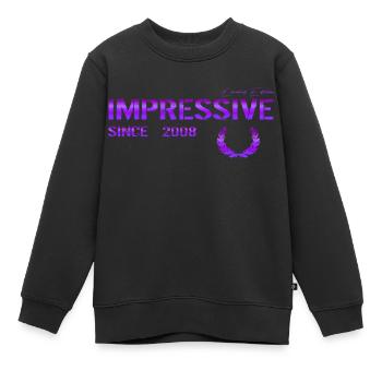 Impressive since 2008 - Kids Premium Organic Sweatshirt - black - Front - AI Model Kid Female (0cm)
