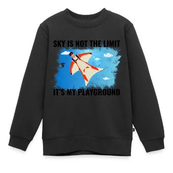 Wingsuit fliegen Base Jumping Fallschirmspringen Wingsuiting - Kinder Premium Organic Sweatshirt - Schwarz - Vorne - AI Model Kid Female (0cm)