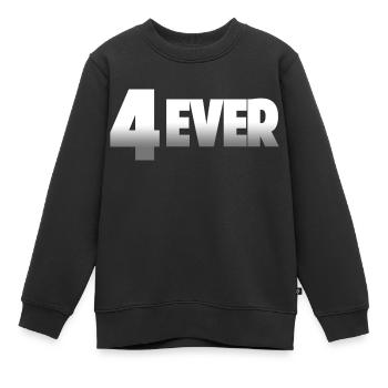 4Ever Album Titel Metal Look - Kinder Premium Organic Sweatshirt - Schwarz - Vorne - AI Model Kid Female (0cm)