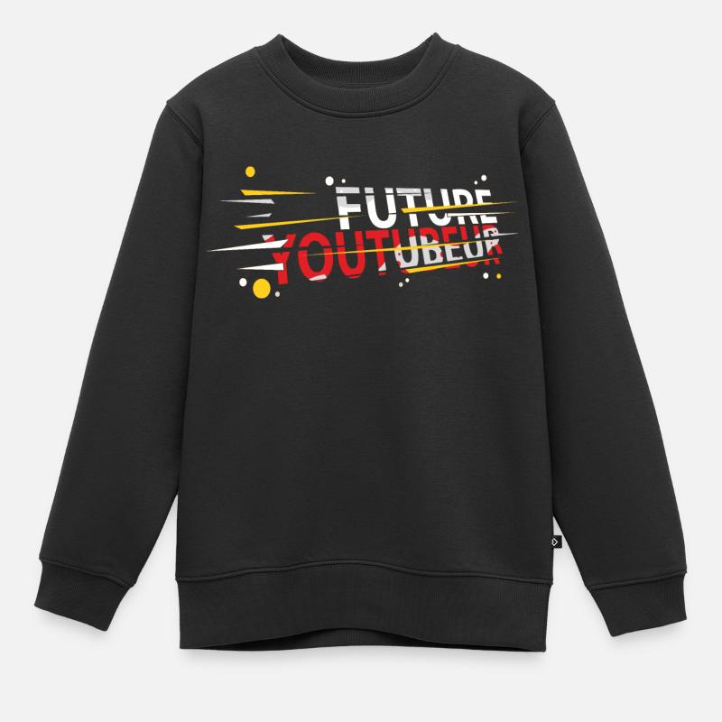 future youtubeur - Sweat Premium enfant bio - noir