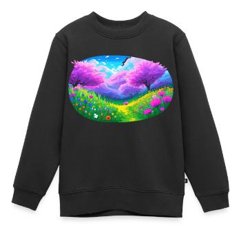 Sortez et jouez - Sweat Premium enfant bio - noir - Devant - AI Model Kid Female (0cm)