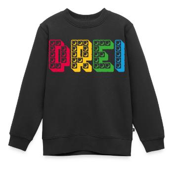 Kinder 3 Jahre Bausteine 3. Geburtstag - Kinder Premium Organic Sweatshirt - Schwarz - Vorne - AI Model Kid Female (0cm)