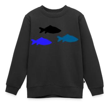 Poissons - Sweat Premium enfant bio - noir - Devant - AI Model Kid Female (0cm)