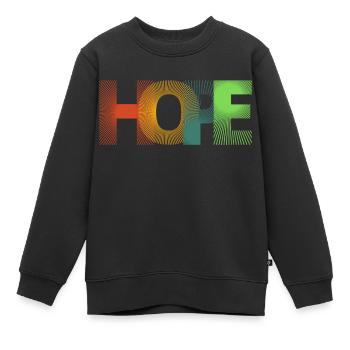 ESPOIR | ESPOIR | Imprimer - Sweat Premium enfant bio - noir - Devant - AI Model Kid Female (0cm)