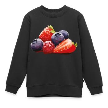 Fruits 2 - Sweat Premium enfant bio - noir - Devant - AI Model Kid Female (0cm)