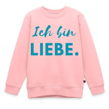 LIEBE - Kinder Premium Organic Sweatshirt - Rosa - Vorne - AI Model Kid Female (0cm)