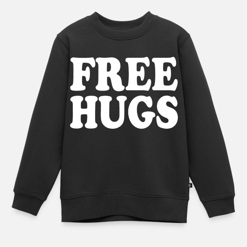 Free hugs - Sweat Premium enfant bio - noir