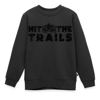Trail Run Ultra Trail Running Berg Trekking Laufen - Kinder Premium Organic Sweatshirt - Schwarz - Vorne - AI Model Kid Female (0cm)