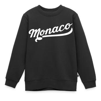 Monaco - Sweat Premium enfant bio - noir - Devant - AI Model Kid Female (0cm)