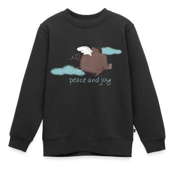 Ottilie pour la paix - Sweat Premium enfant bio - noir - Devant - AI Model Kid Female (0cm)