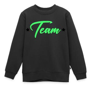 team - Kinder Premium Organic Sweatshirt - Schwarz - Vorne - AI Model Kid Female (0cm)