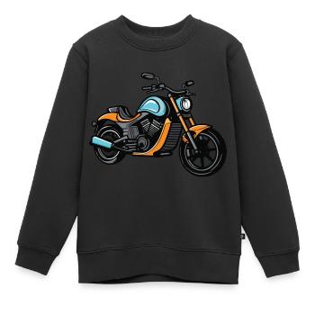Motard Motard - Sweat Premium enfant bio - noir - Devant - AI Model Kid Female (0cm)